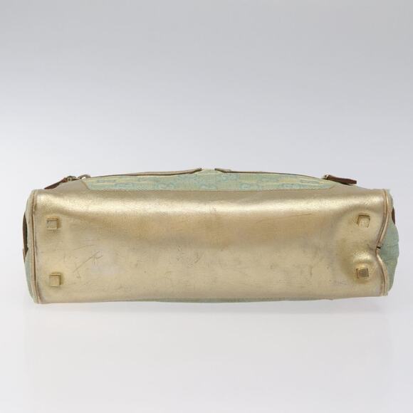 GUCCI GG Canvas Hand Bag Light Blue Gold 000 000 - Picture 9 of 13